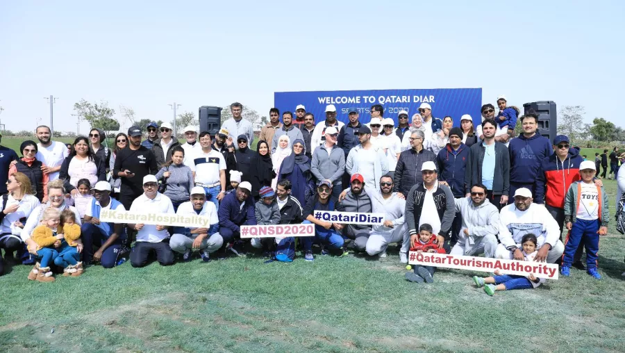 Qatari Diar organizes National Sport Day in Crescent Park